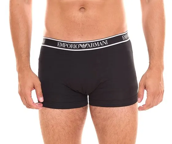 3-Pack EMPORIO ARMANI Men's Boxer Shorts, Cotton Underwear Black 111357 4R717 21320