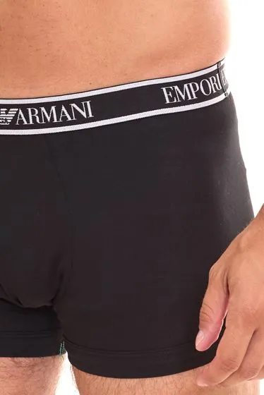 3-Pack EMPORIO ARMANI Men's Boxer Shorts, Cotton Underwear Black 111357 4R717 21320