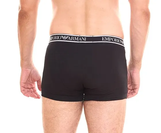 3-Pack EMPORIO ARMANI Men's Boxer Shorts, Cotton Underwear Black 111357 4R717 21320