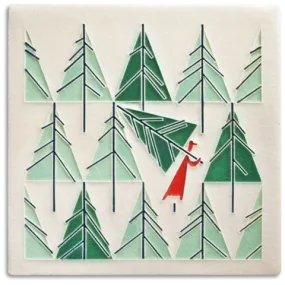 6x6 Perfect Tree Tile Charley Harper Motawi Tileworks