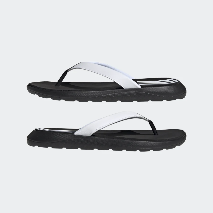 Adidas Women's Flip-Flops - Black/White Comfortable & Stylish