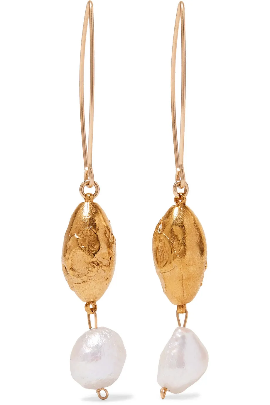 Alighieri Moon Earrings Gold Plated with Pearls