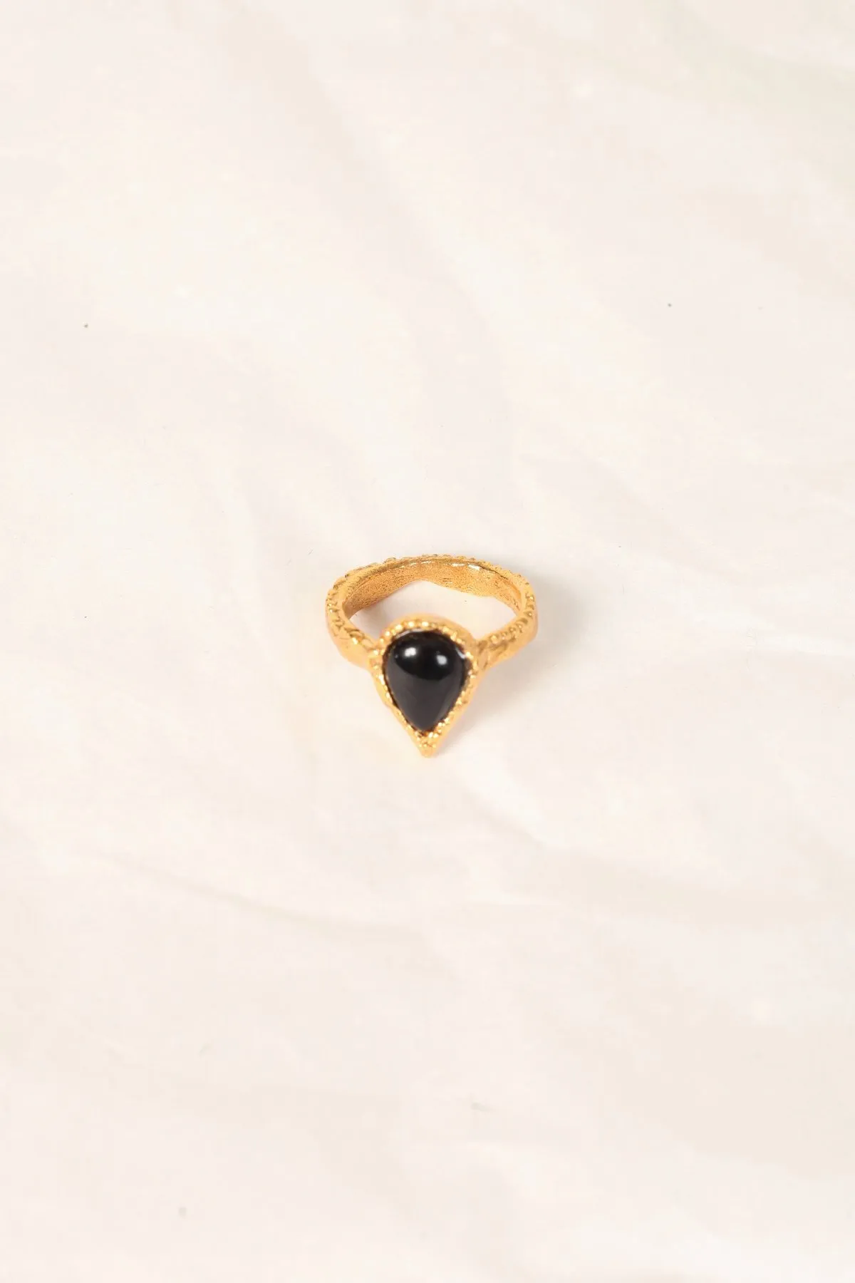 ALIGHIERI Night Onyx Teardrop Ring