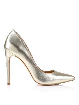 Anabelle Stiletto Pumps Soft Gold Leather