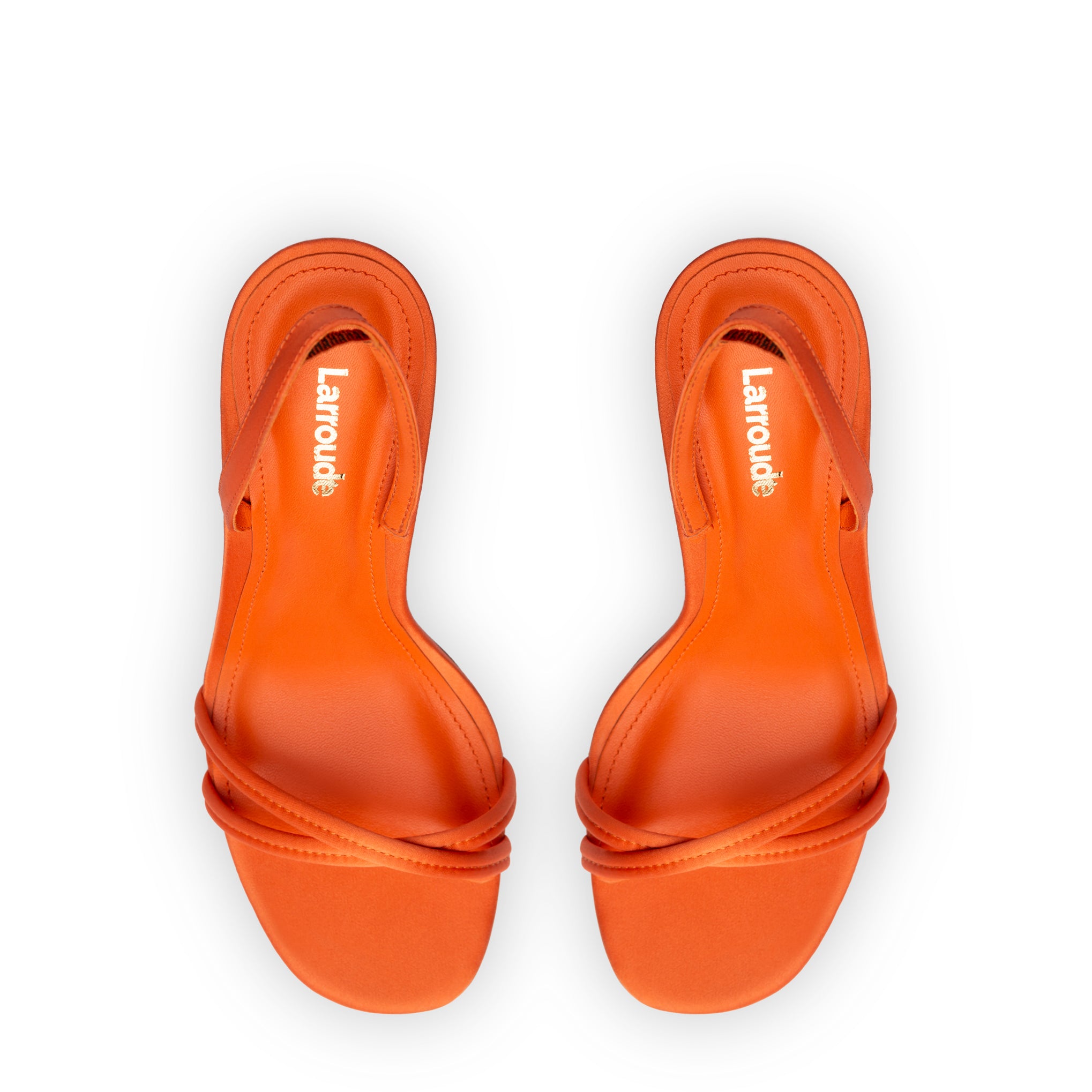 Annie Orange Satin Sandal