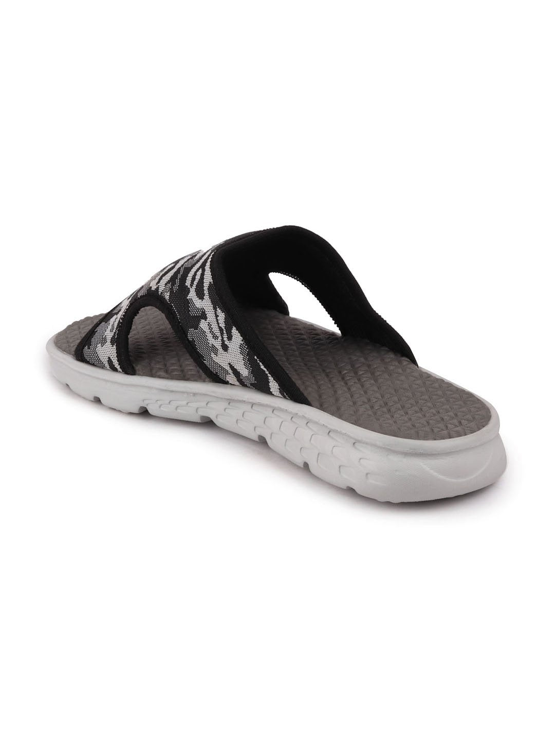 Army print flip-flops - men's grey slip-on casual slider.