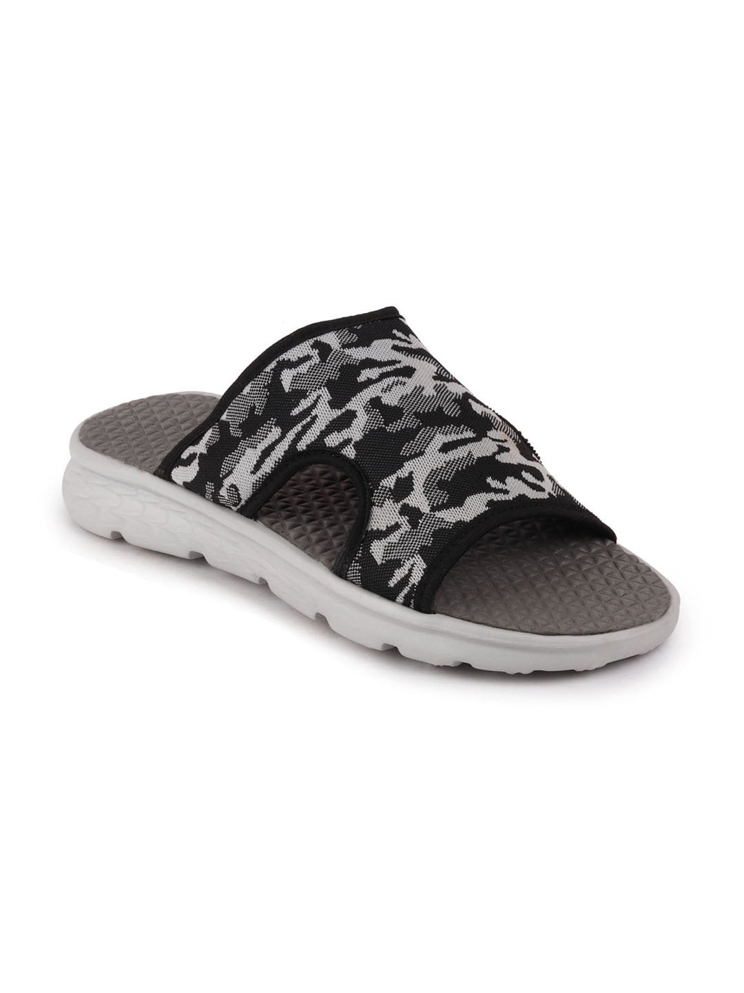 Army print flip-flops - men's grey slip-on casual slider.