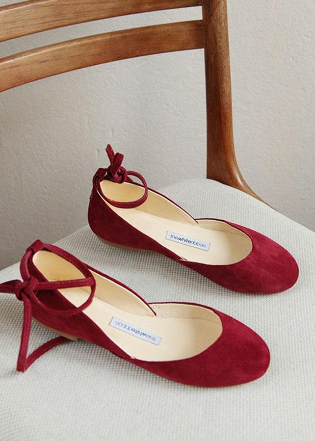 Avia Cherry Red Ballet Flats