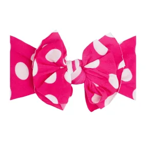 Hot Pink Polka Dot Baby Bling Headbands