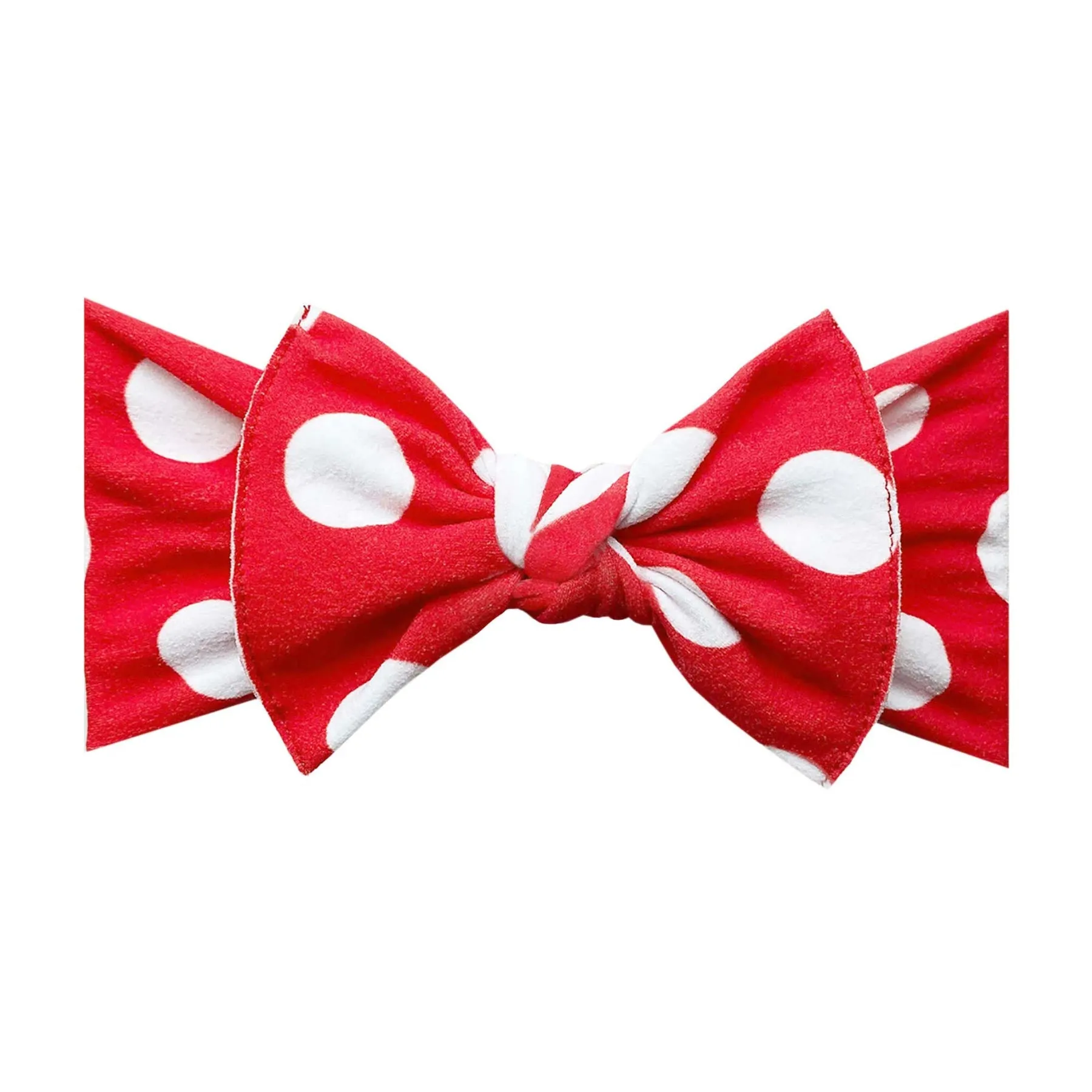 Red Polka Dot Baby Bling Headband Knot