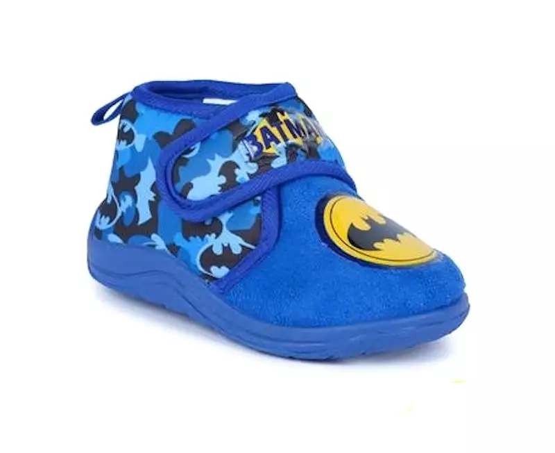 Batman kids bedroom slippers - red blue - boys childrens DC comics