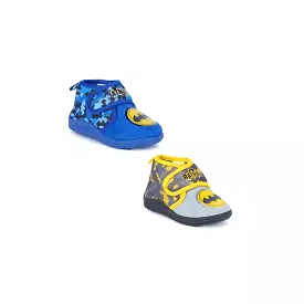 Batman kids bedroom slippers - red blue - boys childrens DC comics