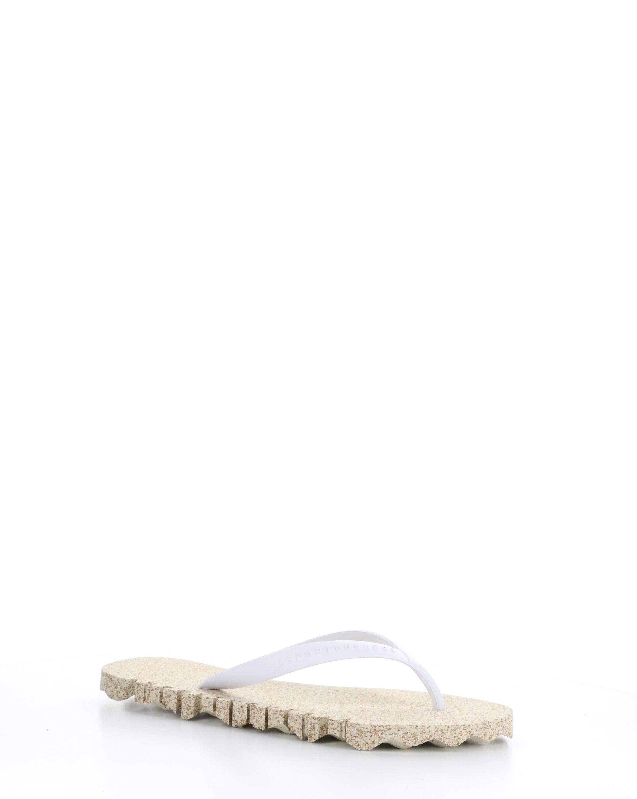 Beach Flip-Flops BUMPY125ASP 012 NATURAL/WHITE