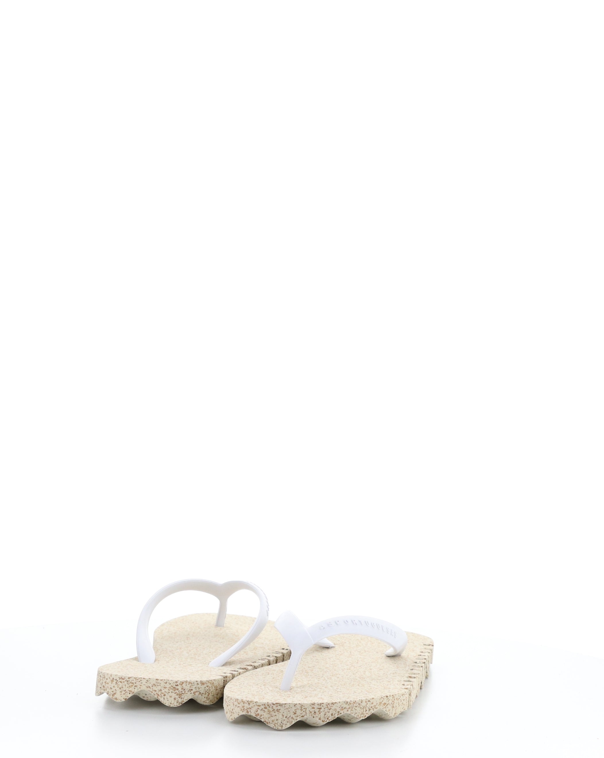 Beach Flip-Flops BUMPY125ASP 012 NATURAL/WHITE