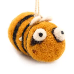 Bee Wool Christmas Tree Hanging Decoration