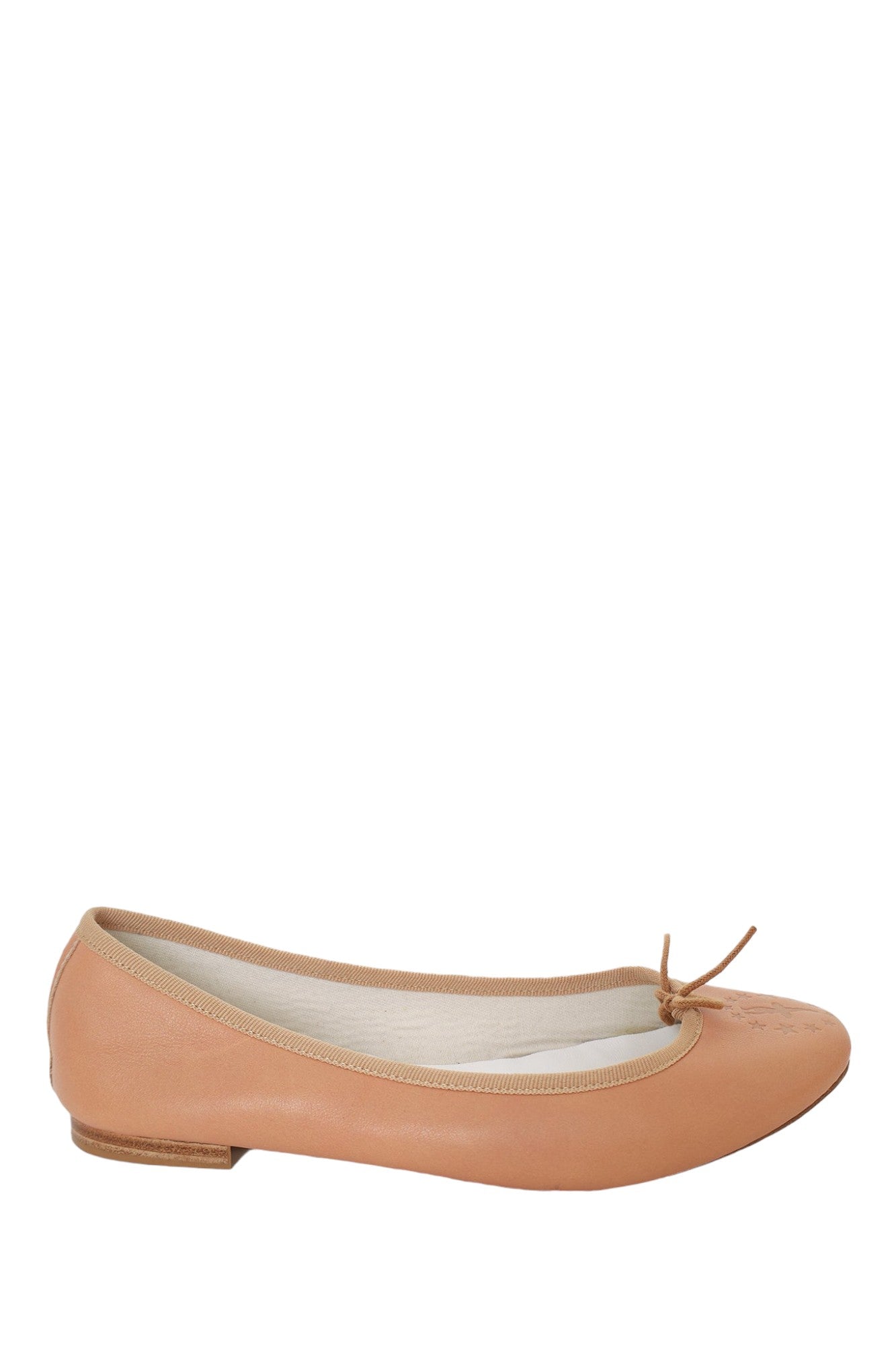 Beige Leather Bow Ballet Flats - Repetto - Size 39