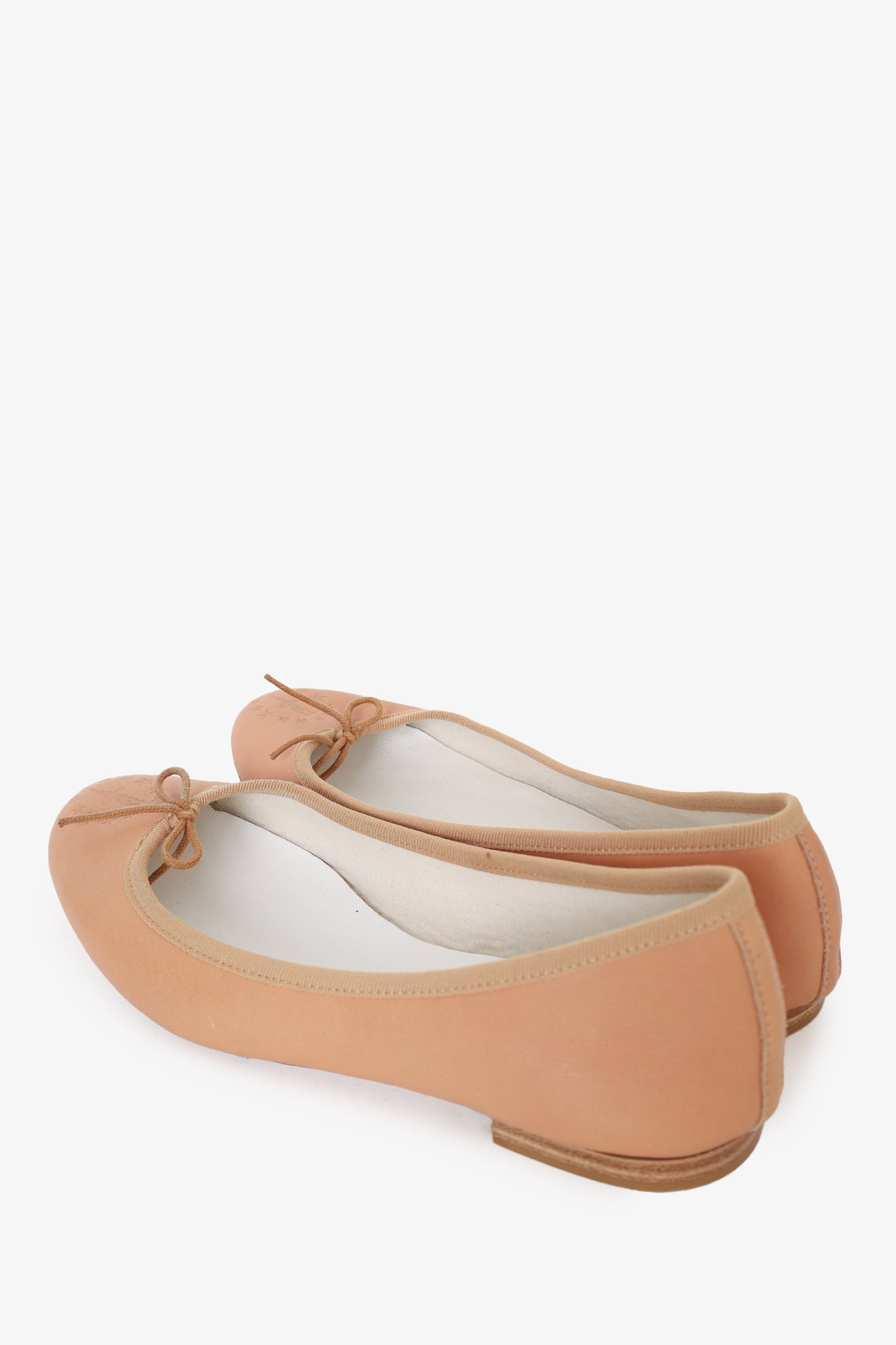 Beige Leather Bow Ballet Flats - Repetto - Size 39