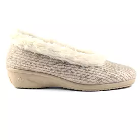 Beige Lunar Wedge Heel Bedroom Slippers KLA172