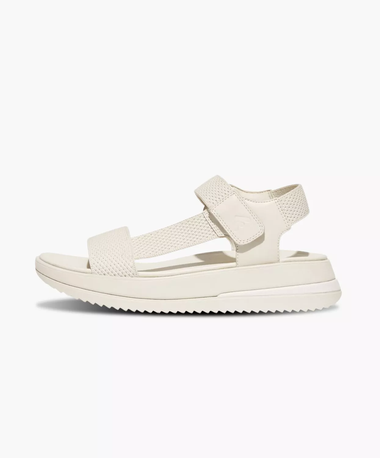 Beige Two-Tone Sandals with Surff Webbing and Leather Back-Strap