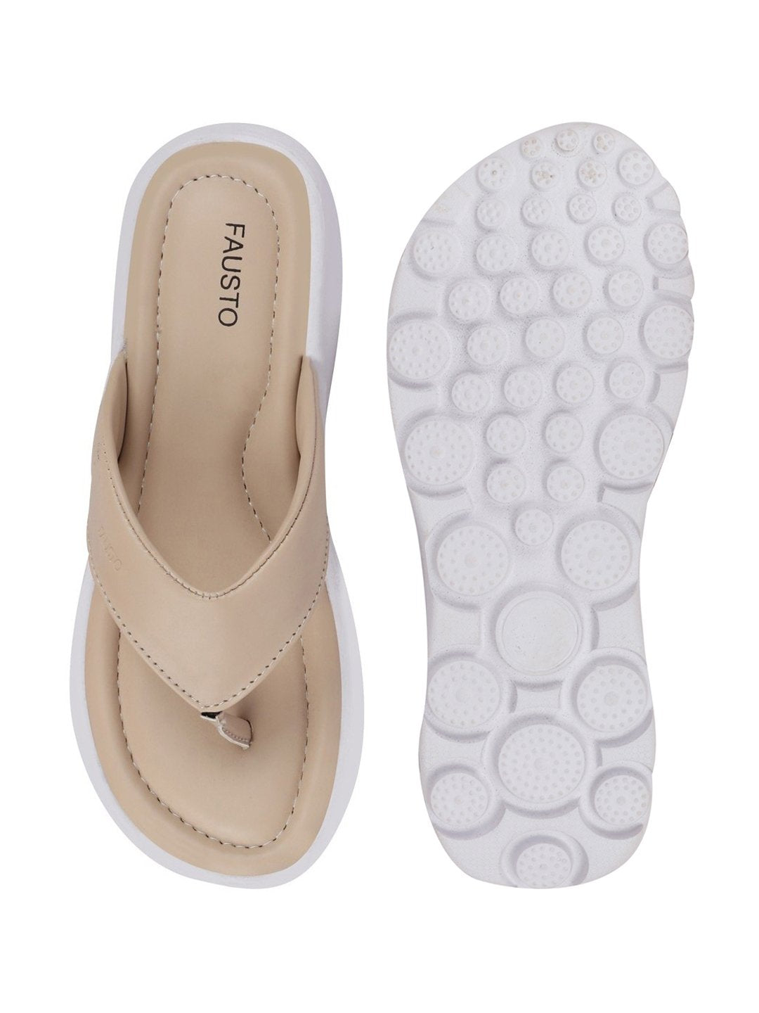 Beige Women's Slippers & Flip Flops