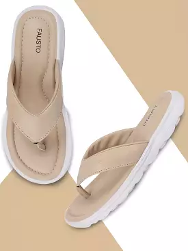 Beige Women's Slippers & Flip Flops