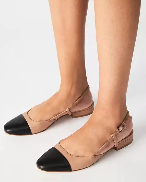 Belinda Leather Flats - Tan Color