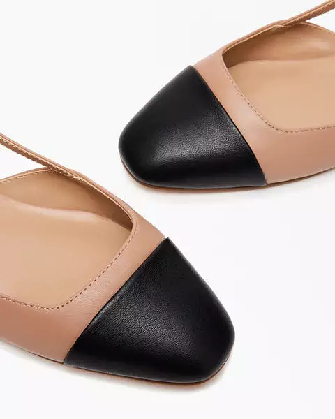 Belinda Leather Flats - Tan Color