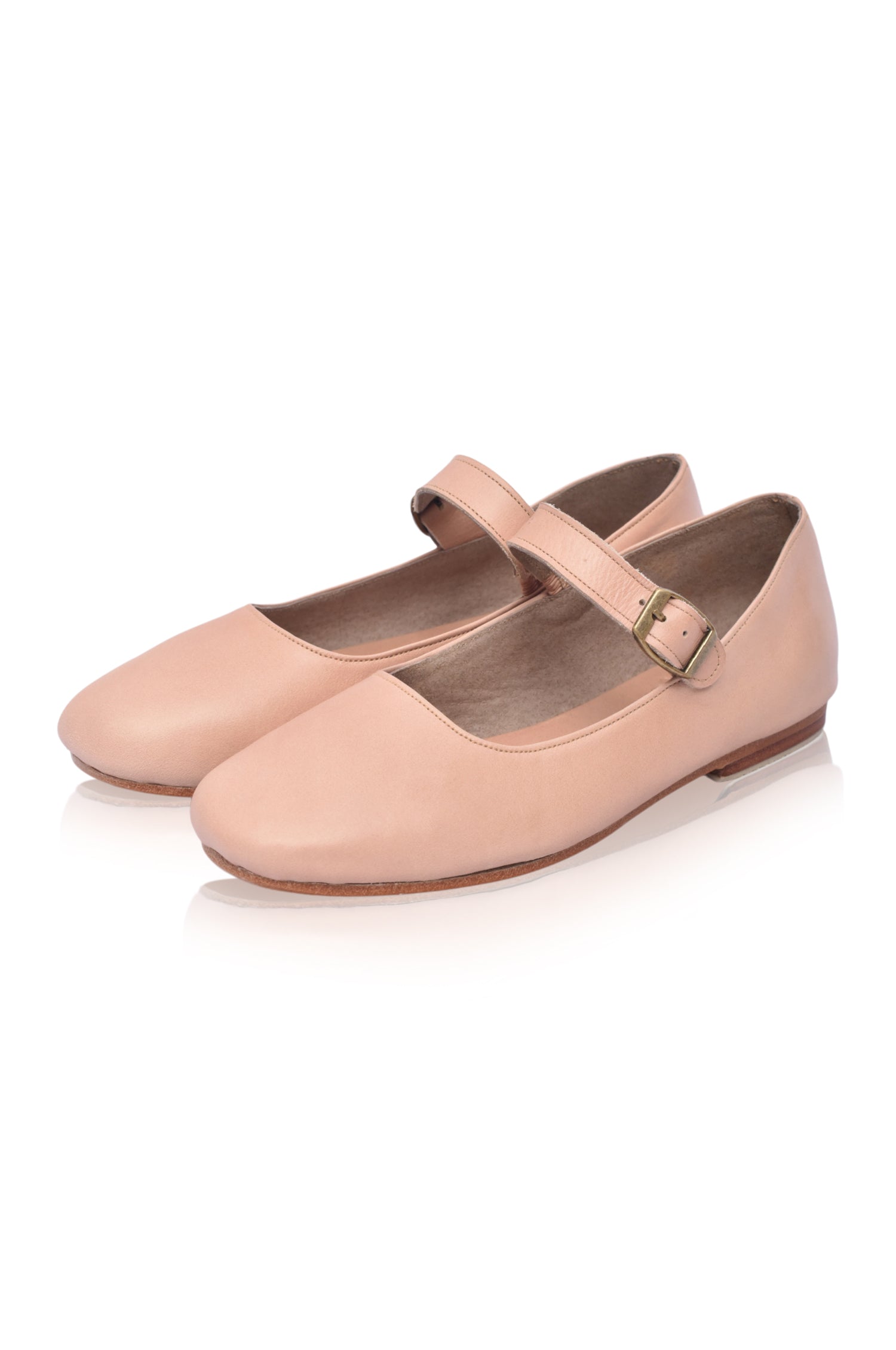 Belle Rose Leather Flats