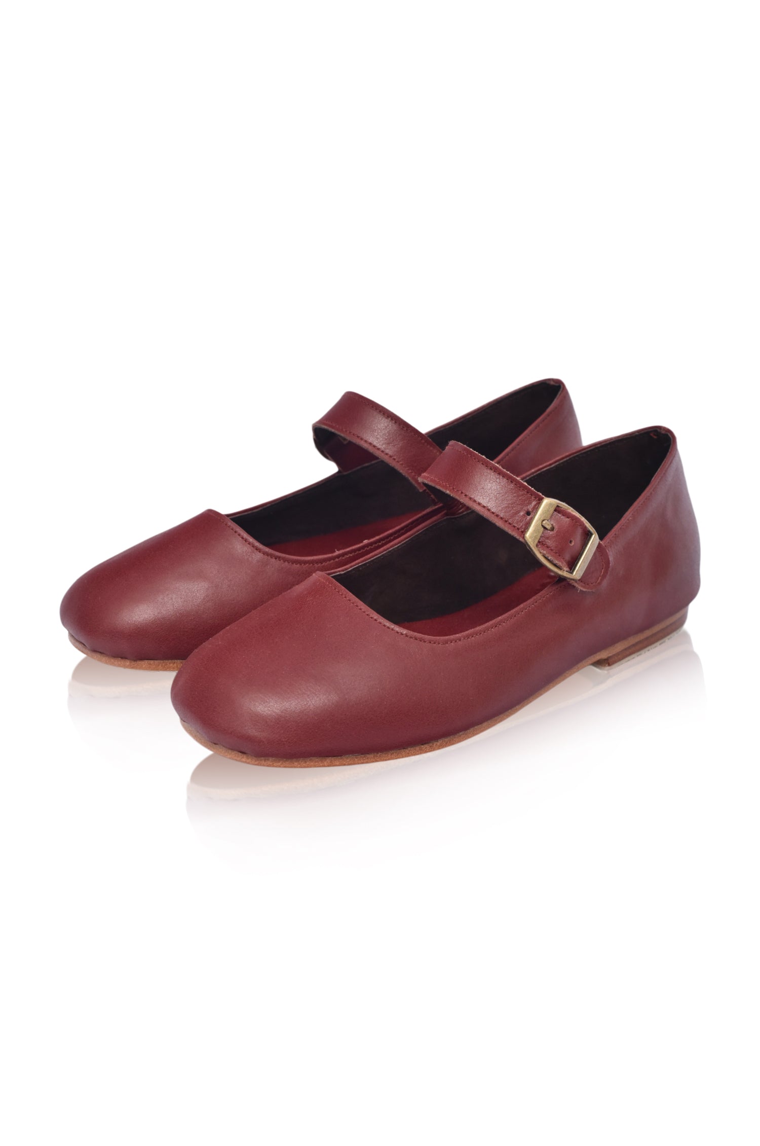 Belle Rose Leather Flats