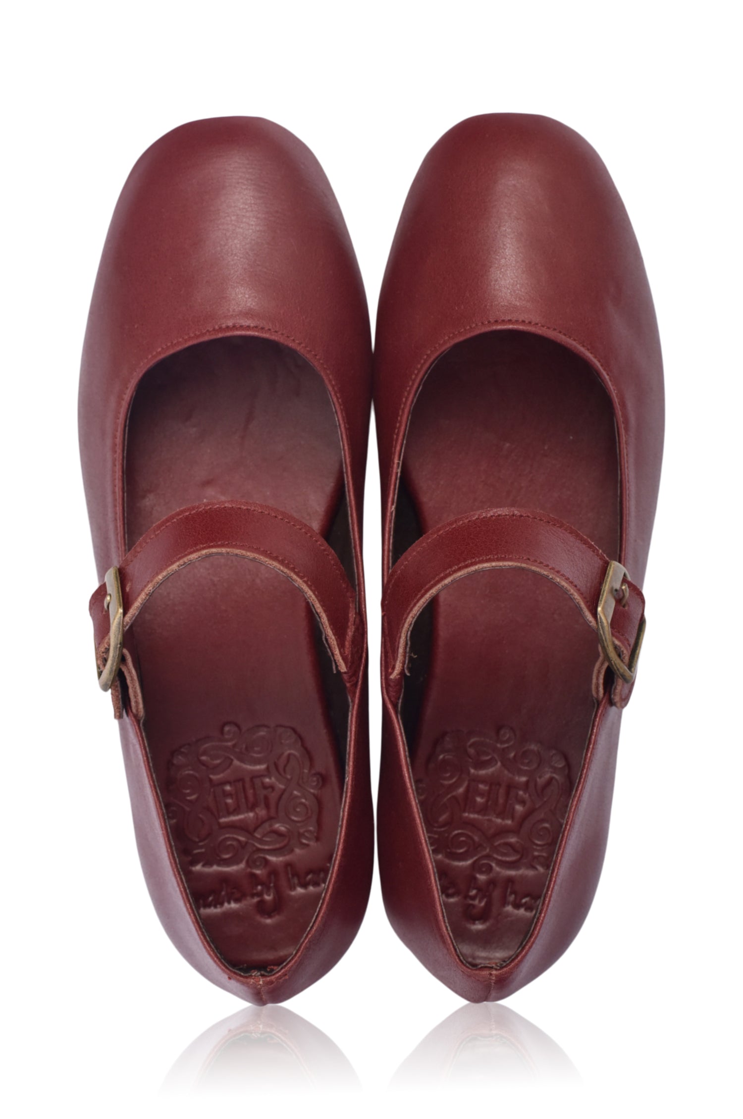 Belle Rose Leather Flats