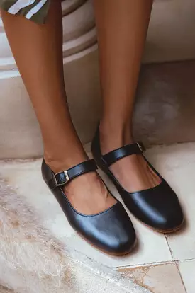 Belle Rose Leather Flats