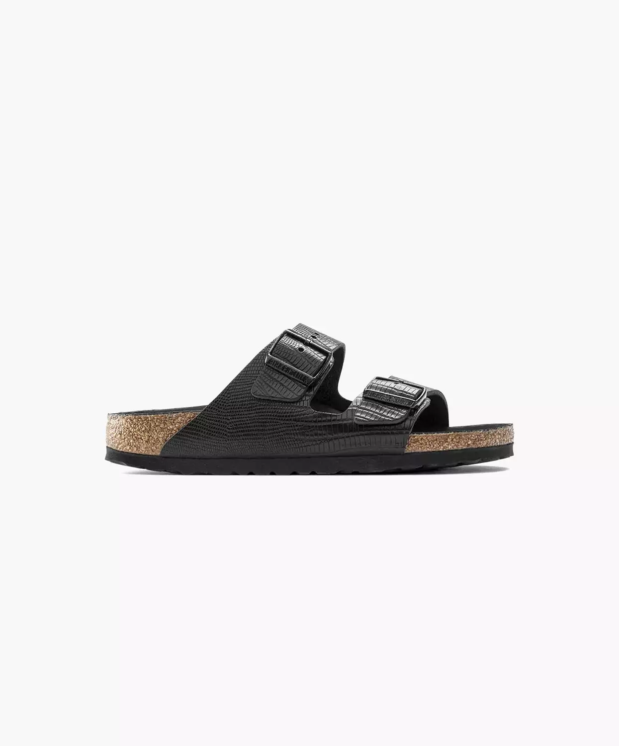 Birkenstock Arizona Black Lizard Texture Sandals