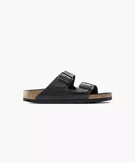 Birkenstock Arizona Black Lizard Texture Sandals