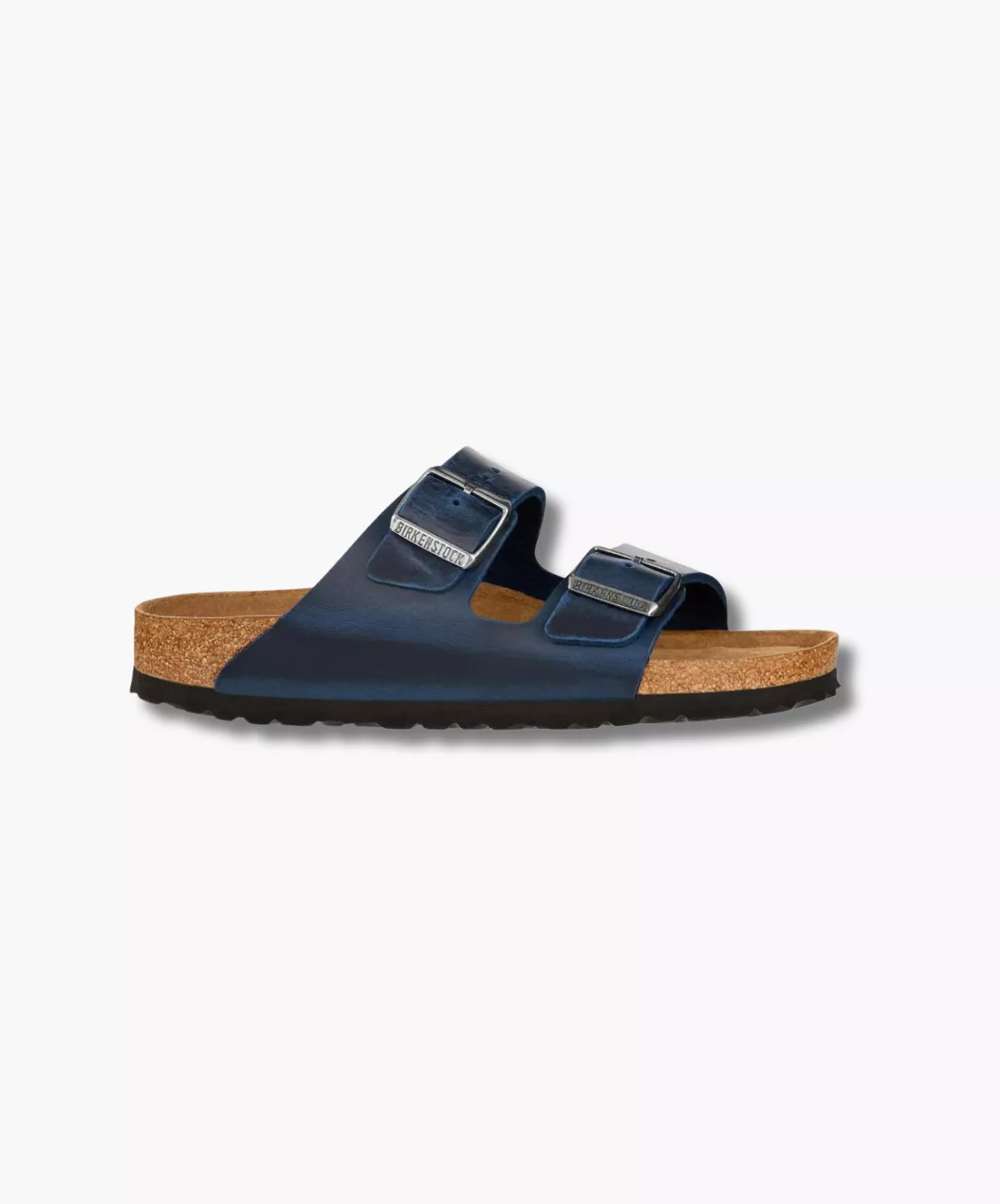 Birkenstock Arizona Blue Soft Footbed Sandals in Oiled Leather