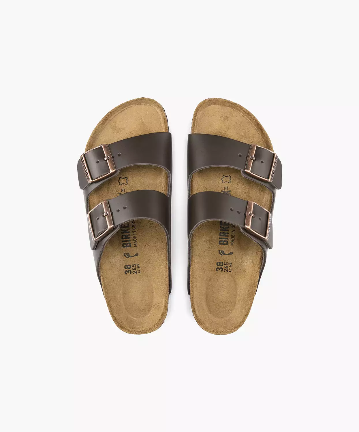 Birkenstock Arizona Leather Sandals Dark Brown