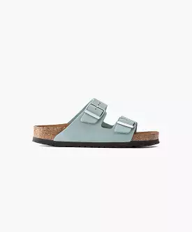 Birkenstock Arizona Nubuck Leather Sandals Aqua Soft Footbed