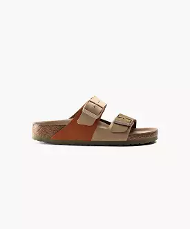 Birkenstock Arizona Sandcastle/Faded Khaki Sandals in Split Nubuck Leather