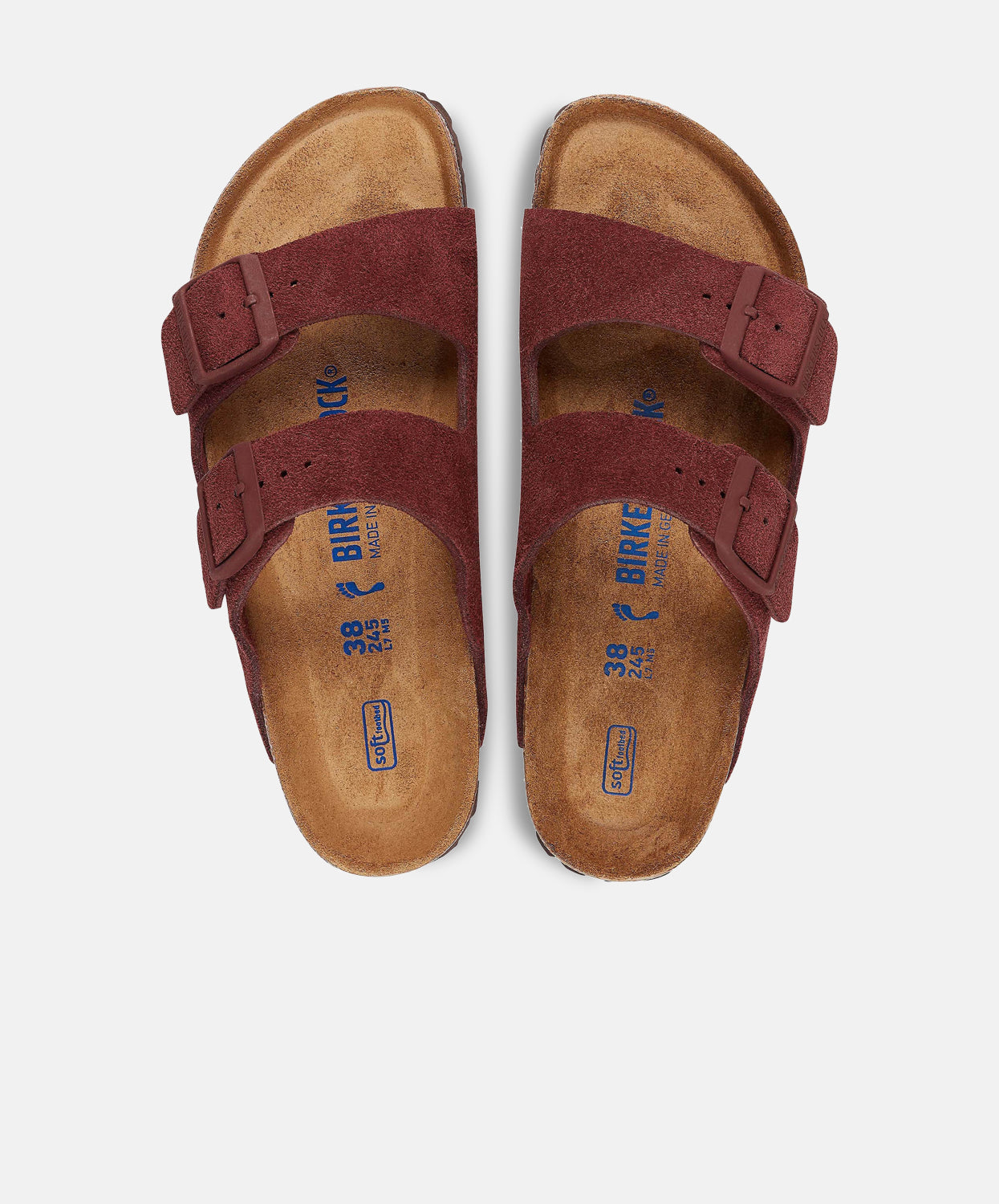 Birkenstock Arizona Suede Leather Hot Chocolate Soft Footbed Sandals