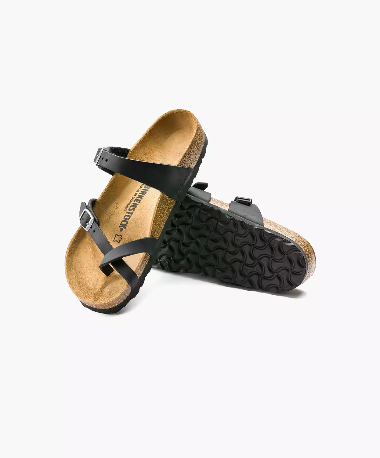 Birkenstock Black Mayari Oiled Leather Sandals