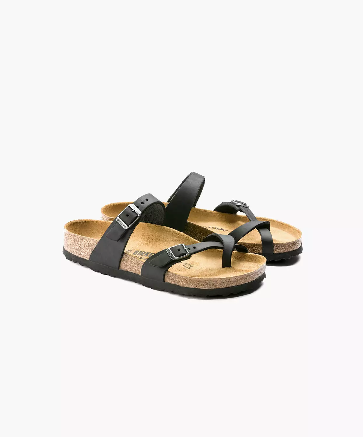 Birkenstock Black Mayari Oiled Leather Sandals