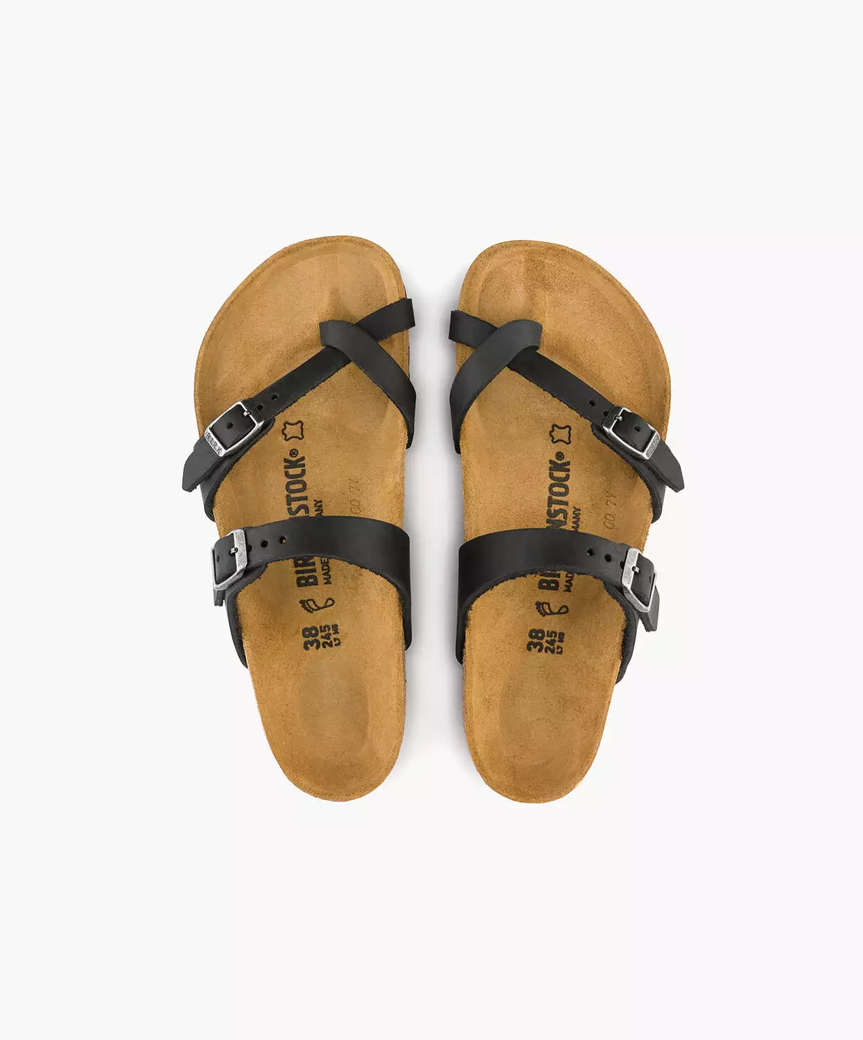 Birkenstock Black Mayari Oiled Leather Sandals