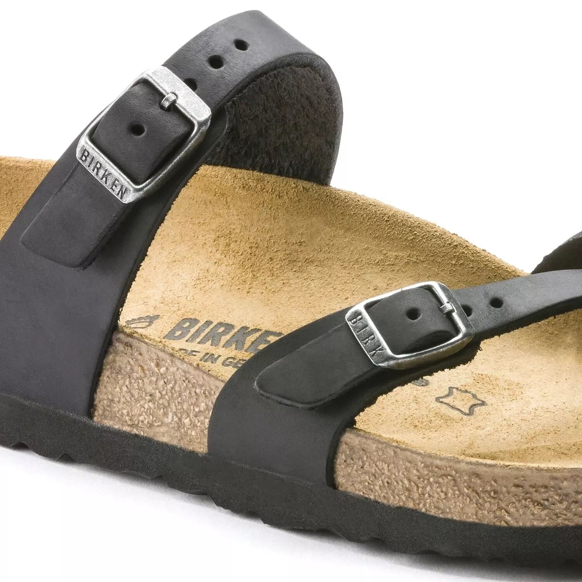 Birkenstock Black Mayari Oiled Leather Sandals