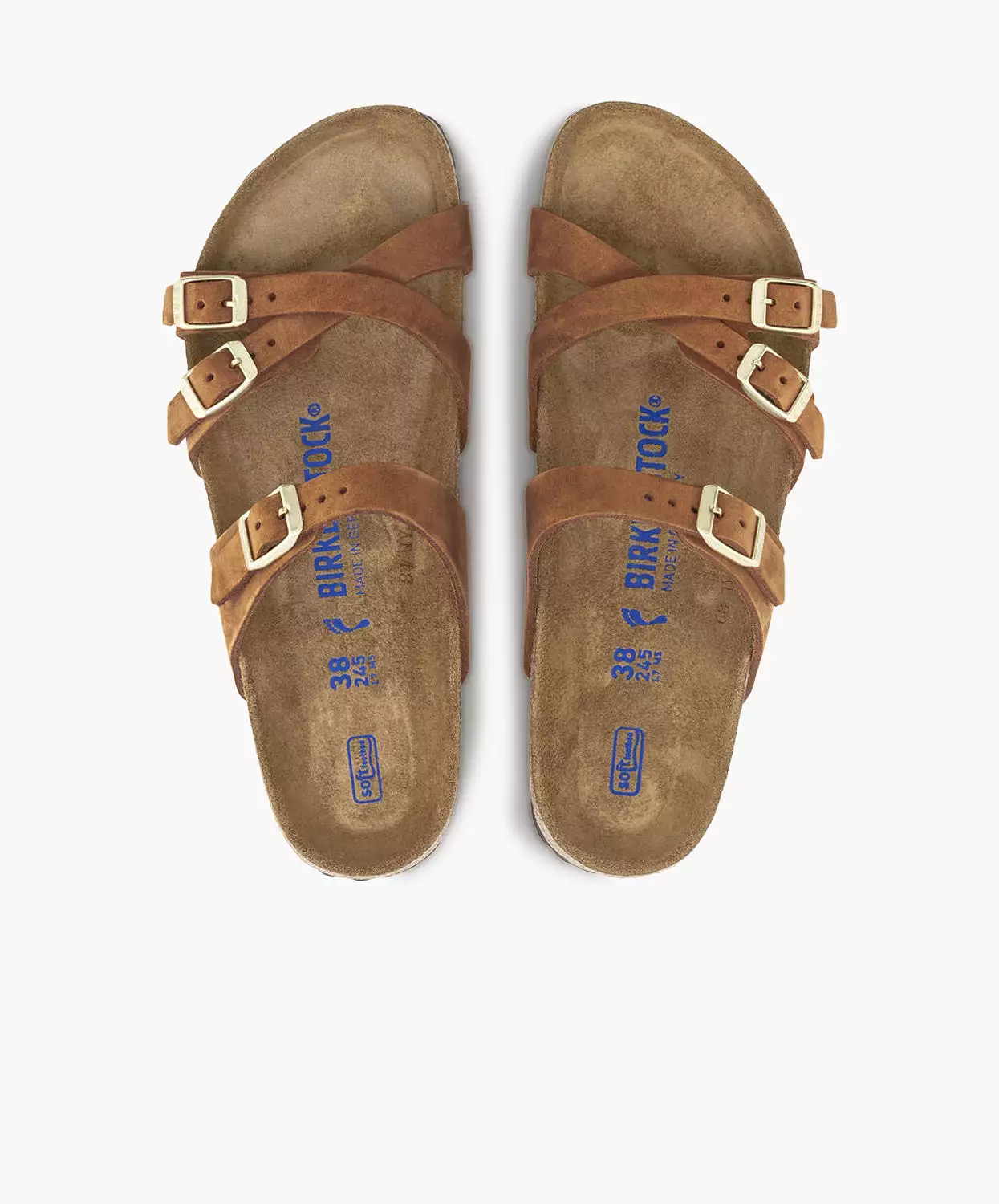 Birkenstock Franca Nubuck Leather Pecan Sandals