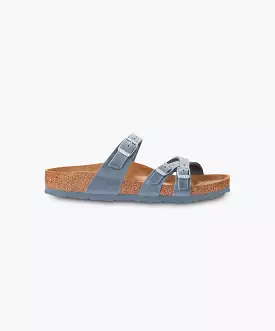 Birkenstock Franca Oiled Leather Dusty Blue Sandals