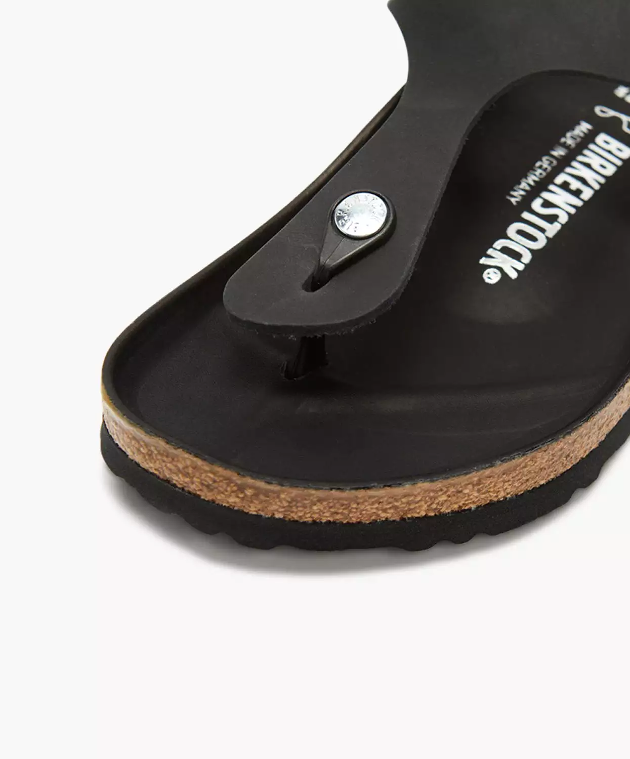 Birkenstock Gizeh Big Buckle Oiled Leather Black Sandals - Result: Black Buckle Leather Sandals - Birkenstock Gizeh Collection