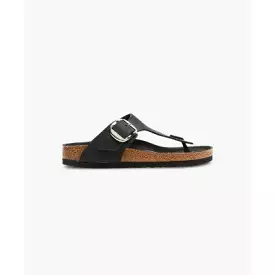 Birkenstock Gizeh Leather Black Sandals