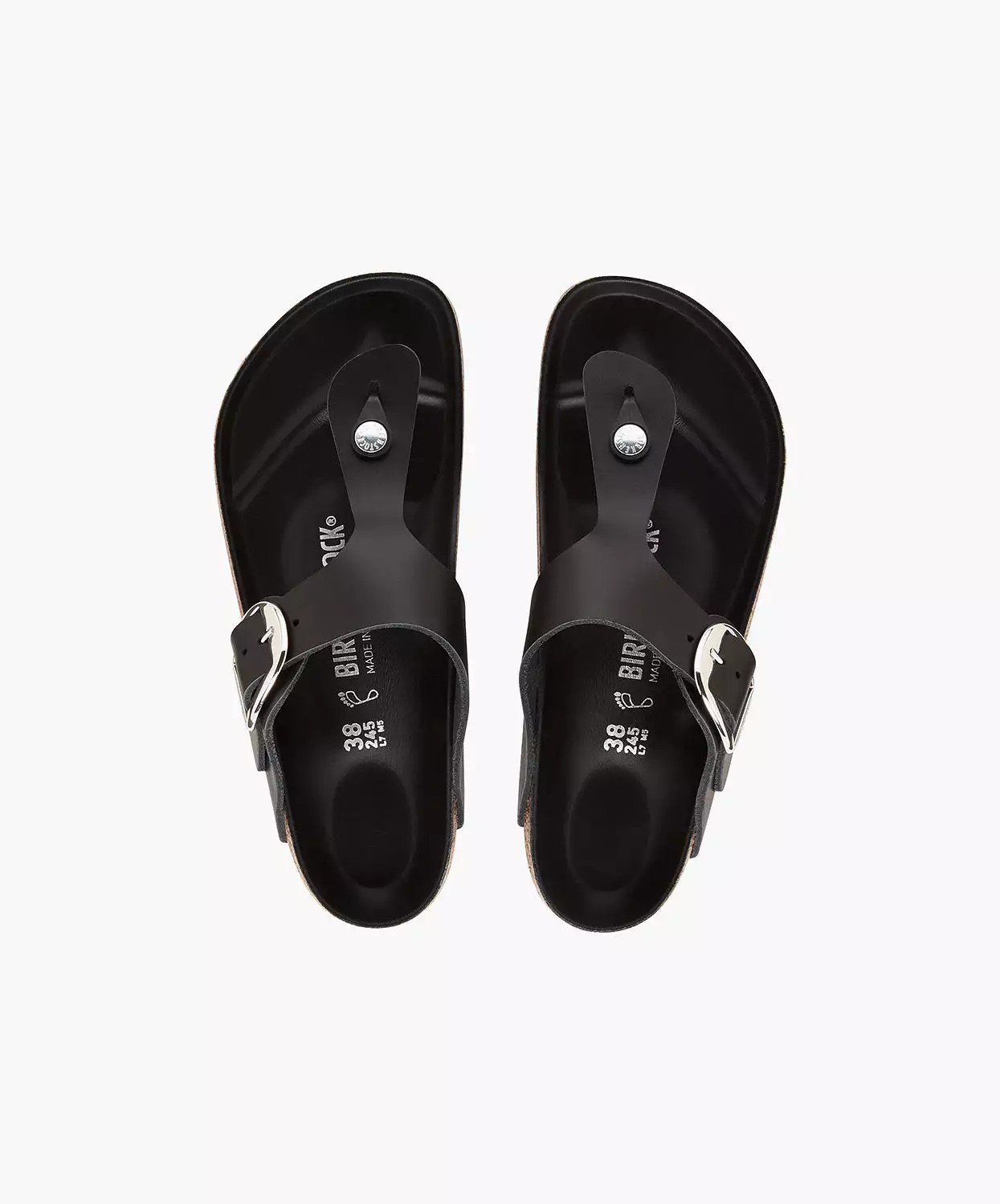 Birkenstock Gizeh Leather Black Sandals