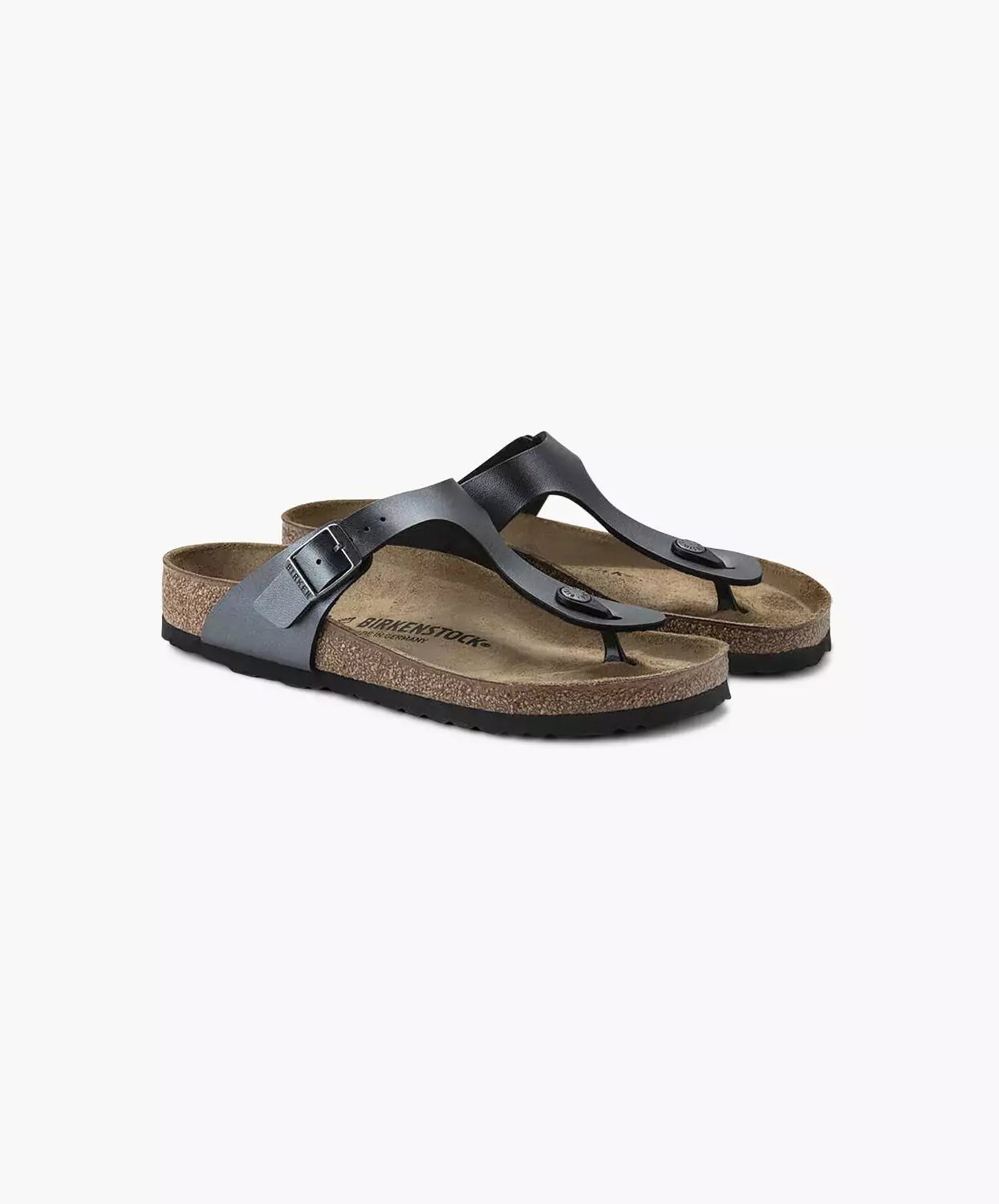 Birkenstock Gizeh metallic black sandals