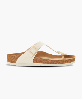 Birkenstock Gizeh Vegan Sandals, Textile Canvas, Eggshell - Buy Online Now