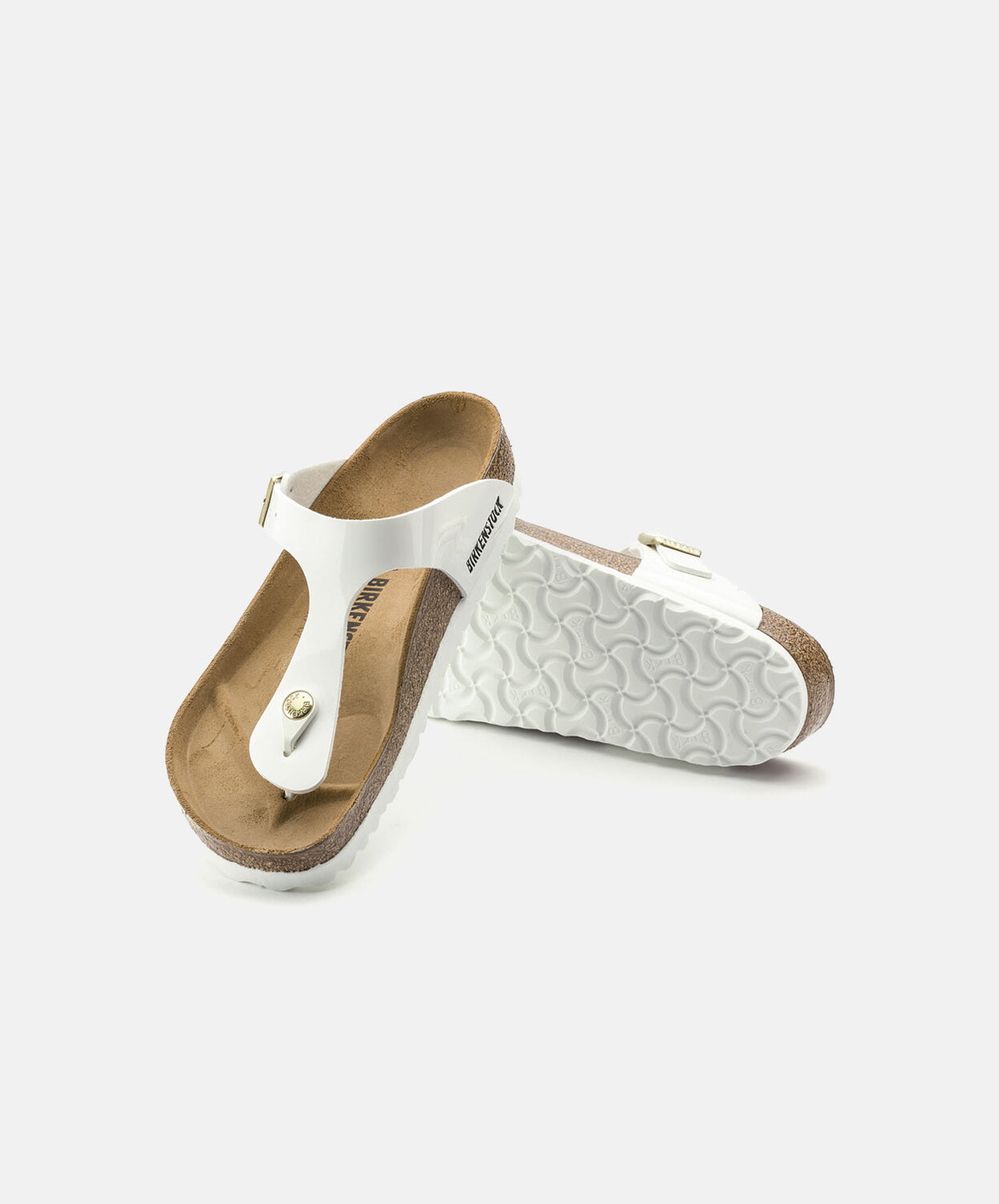 Birkenstock Gizeh White Patent Sandals